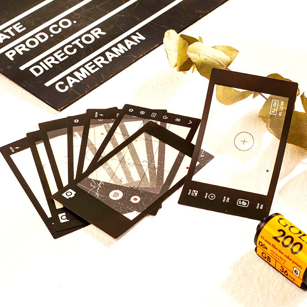 Vilikya 94pcs Movie Film Stickers for Scrapbook Kit, Film Strip Photo Frame for Scrapbooking Supplies, Quote Stickers for Journaling Decorative Bullet Journal Planner DIY Craft Vilikya