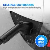 EVDANCE EV Charger Level 1/2 6-16A Adjustable, EV Chargers for Home with 25 FT J1772 EV Charging Cable, Electric Vehicle Charging Stations with NEMA 6-20 & 5-15 Plug, 110V-240V IP66 Waterproof EVDANCE
