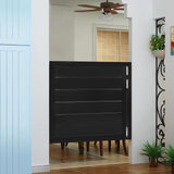 Swinging Doors Cafe Doors, Retro Counter Swinging Doors, Indoor Pine Wood Single Door 35.4"x35.4" Parlor Butler Door for Hallway Kitchen Bar Pub Entrance Partition Black (35.4"x35.4") Bulelula