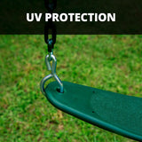 Gorilla Playsets 01-1033 Ozark II Wood Swing Set with Green Vinyl Canopy, Rock Wall, and Punching Ball Gorilla Playsets