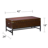 SEI Furniture Voyager Storage Cocktail Table - Espresso SEI Furniture