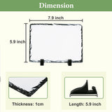 Sunnyglade 6 Pack Sublimation Slate Blanks, Stone Slate Heat Thermal Transfer Picture Frame, 5.9x7.9 Inch Rock Sheet Photo Frame with Display Holder, Decor DIY for Desktop Souvenir Custom Design (6) Sunnyglade