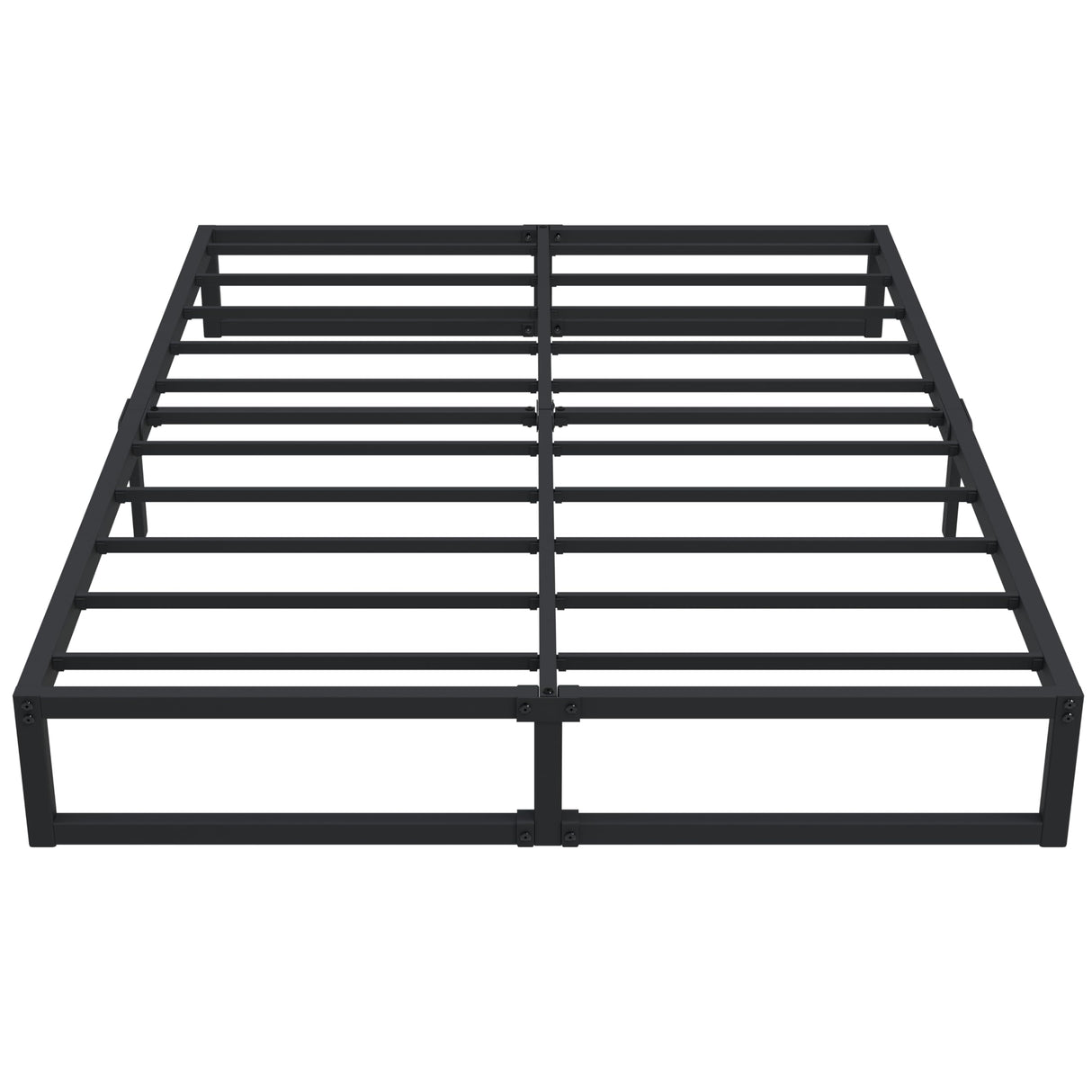 Lutown-Teen 12 Inch King Size Bed Frame Sturdy Mattress Foundation, Heavy Duty Metal Platform with Steel Slats Support No Box Spring Needed, Noise Free, Easy Assembly, Black Lutown-Teen
