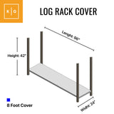 KHOMO GEAR - Firewood Rack Cover 8 foot - Heavy Duty - Black KHOMO GEAR