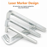 YEIXCIKA 7Pcs Square Head Wrench Set L Shaped Square Key Kit Chromium Vanadium Steel Square Head Screwdrivers for Pocket Hole Screws, 3-10mm YEIXCIKA