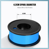 Haosegd 3D Printer Filament PLA 1.75mm 3-D Printing Materials 5 Colors Bundle Print Filimate 1.75 mm Orange Green Blue Yellow Purple Filiment1.75 Accuracy ±0.02mm Fillament Spool Vacuum Pack 250G X 5 Haosegd