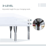 Outsunny 10' x 20' Pop Up Canopy Tent with Netting, Heavy Duty Large Party Tent, Instant Sun Shelter with Carry Bag for Backyard Garden Patio, Cream White Outsunny