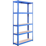 Garage Shelving Units - 71" H x 35" L x 12" W - Heavy Duty Racking - Shelves for Storage -1 Bay - Blue - 5 Tier - 2000LB Capacity (400LB Per Shelf) - Workshop, Shed, Office - 5 Year Warranty G-Rack