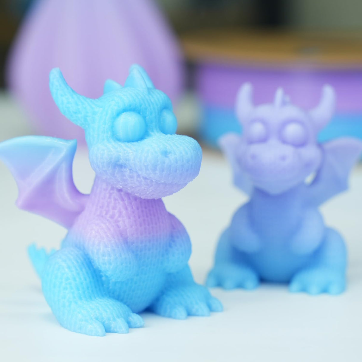 GratKit Gradient PETG Filament, Color Change 3D Printer Filament 1.75mm, 1kg, Multicolor PETG Translucent Gradient Blue Purple GratKit