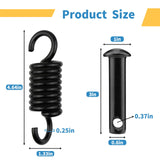 Hammock Chair Ultimate Hanging Kit by JPKTA - 500lbs Capacity Egg Hammock Chair Spring Hook and Pin Plug Hardware Black for Hanging Basket Chairs Hammock and Porch Swings Replacement Parts JPKTA