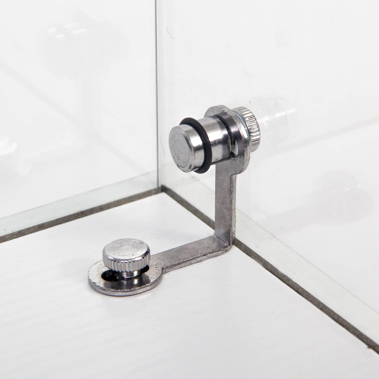 CISURCPI 4-Shelf Glass Display Cabinet with Door and Lock, Upgraded Quick-Install Style Curio Cabinets 5mm Tempered Glass Floor Standing Bookshelf for Bedroom, Living Room 64.7”x 16.7”x 14.3” White CISURCPI