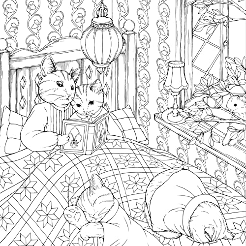 Kingdom of Curious Creatures: A Fairytale Adventure Book (Design Originals) Adult Coloring Book with 74 Line Art Designs of Whimsical Scenes and Personified Animals in a Charming and Magical Setting Design Originals