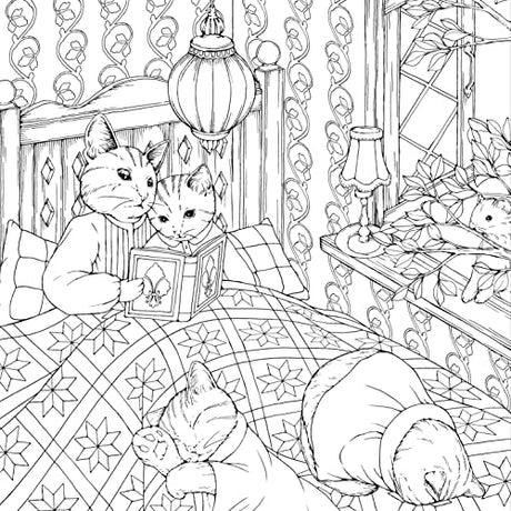 Kingdom of Curious Creatures: A Fairytale Adventure Book (Design Originals) Adult Coloring Book with 74 Line Art Designs of Whimsical Scenes and Personified Animals in a Charming and Magical Setting Design Originals