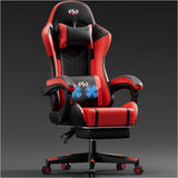 HLDIRECT Gaming Chair with Pocket Spring Cushion, Video Game Chair, Gaming Computer Chair, Ergonomic Chairs with Massage Lumbar Support for Adults, Swivel PU Leather Office Chair, Black & Red HLDIRECT