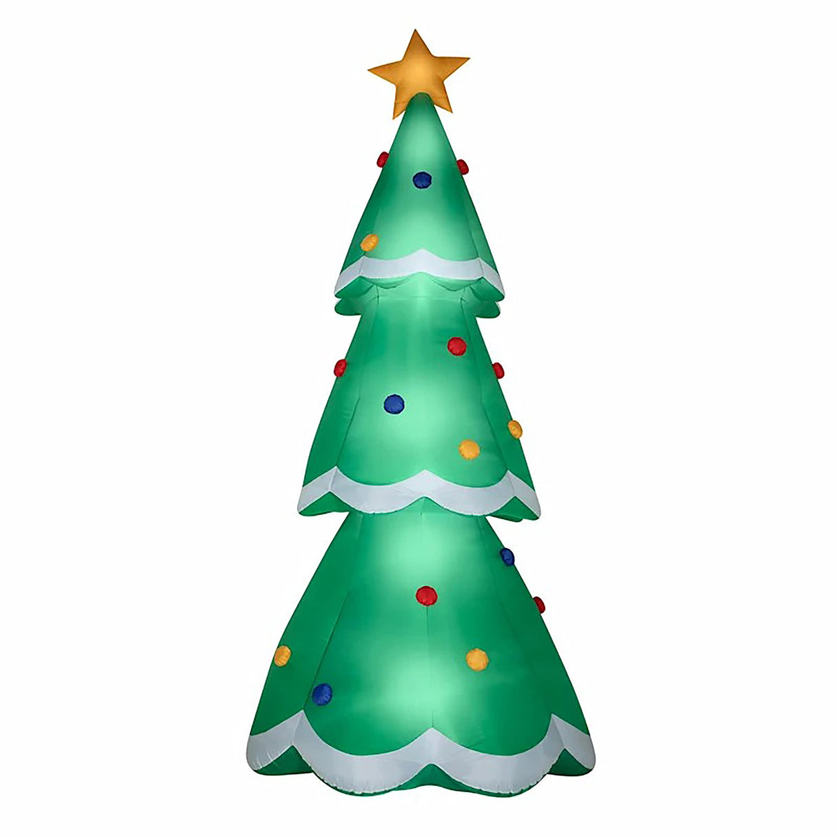 Gemmy 20FT Tall Colossal Inflatable Christmas Tree with Ornaments and a Gold Star Indoor/Outdoor Holiday Christmas Decoration Gemmy