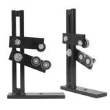 Wood Lathe Steady Rest, Woodworking Wood Lathe Tools and Accessories with 3 Fixing Wheels & Adjustable Wheel Position, L Shape Stable Lathe Tool Rest Wood Cast Iron Steady Rest Focket