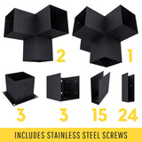 DIY Wooden Pergola Kit with Roof (5 Rafters) and 2 Privacy Walls (6 Slats Each) - Any Size Up to 24' x 12' Zen Pergolas