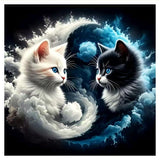 hill froeistung Cat Diamond Art Painting Kits for Adults, Taichi Cat Diamond Art for Beginners, 5D DIY Full Drill Round Gem Art Craft Home Wall Decor Gift 12x12 inch hill froeistung