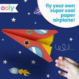 Ooly DIY Paper Airplane Book, 24 Paper Planes & Stickers, Kit Includes 12 Completed, 6 Blank and 6 Color-in Planes, Great Summer Crafts Activities for Boys and Girls Ooly