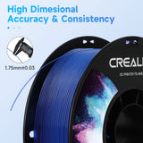 Creality PETG Filament 1.75mm Clear Blue, 3D Printer Filament No-Tangling, Strong Bonding and Overhang Performance Dimensional Accuracy +/-0.02mm, 2.2lbs/Spool Creality