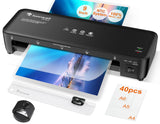 Bonsaii Laminator, 9 Inch 4 in-1 Thermal Laminator Machine Never Jam Technology with 40 Laminting Sheets, Paper Cutter, Corner Rounder for Home Office School Business bonsaii