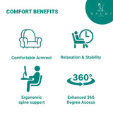 Ariana 360 Degree Swivel Barrel Chair Swivel Accent Chair for Living Room with Armrest Small Accent Chair for Home Barrel Chairs Chairs Living Room Gray Microfiber Naomi Home