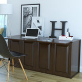 Leto Muro Orion Console Bed with Desk | Murphy Cabinet Bed Queen with Mattress Perfect Multipurpose Space-Saving Furniture (Walnut) Leto Muro