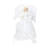 Kurt Adler 12-Inch White and Silver Fiber Optic LED Angel Treetop Kurt S. Adler