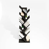 Furinno Tree Book Shelf, 9-Tier Bookshelf, Tree Bookcase for Room Decor, 8.4 x 15.7 x 50.9, for Living Room, Bedroom, Home Office, Black Espresso Furinno