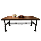Niubid 16 inchIndustrial Pipe Table Leg Set - Dark Grey Rough Pipes Iron Base Legs for Coffee & End Tables, Desks, Nightstand - Vintage, Mid-Century Modern Aesthetic - 16 inch Niubid