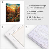 Natuyalo Paint by Numbers for Adults with Framed on Canvas, Wilderness Landscape Paint by Numbers Kits for Beginners, Cactus DIY Acrylic Painting Kits with Frame Ideal Gift (12x16 Inch) Natuyalo