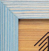 Rustic Wooden Picture Frame 4x6 Inch - Set of 2-100% Natural Farmhouse Distressed Wood with Real Glass - Made for Wall Hanging and Tabletop Display - Blue Turquoise Wood Side Company