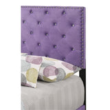 Glory Furniture Suffolk Velvet Upholstered Twin Bed in Purple Glory Furniture