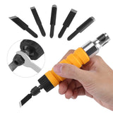 Electric Woodworking Carving Chisel, Electric Chisel Carving Tool Engraving Knife Tool Accessories Electric Woodworking Chisel Carving Tool Machine with 5 Blades and 1 Wrench AYNEFY