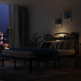 UOMEUR Queen Size Bed Frames with Smart Outlet and Galaxy Holographic Projection Lights,47.6" H Heavy Duty Metal Headboard,17" Hidden Storage,No Box Spring Needed/Noise-Free/Easy Assembly UOMEUR