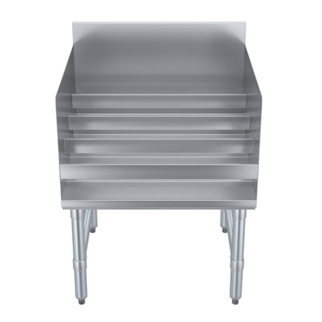 AmGood 22.5 in. x 24 in. x 33 in. Stainless Steel Four-Tier Liquor Display Rack AmGood