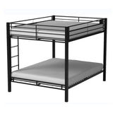 LEEKOUS Industrial Style Heavy Duty Bunk Bed, Queen Over Queen, Black Steel, 800 lbs Weight Capacity, Twin XL & Full XL Mattress Compatible LEEKOUS