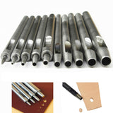 Steel Leather Punch Tool Kit, 10 Sizes (0.5-5.0mm) for Belt, Wallet, Bag, Crafting | Heavy-Duty Hole Puncher Set with Case, Professional Leatherworking Tools for DIY & Repair YankMooM