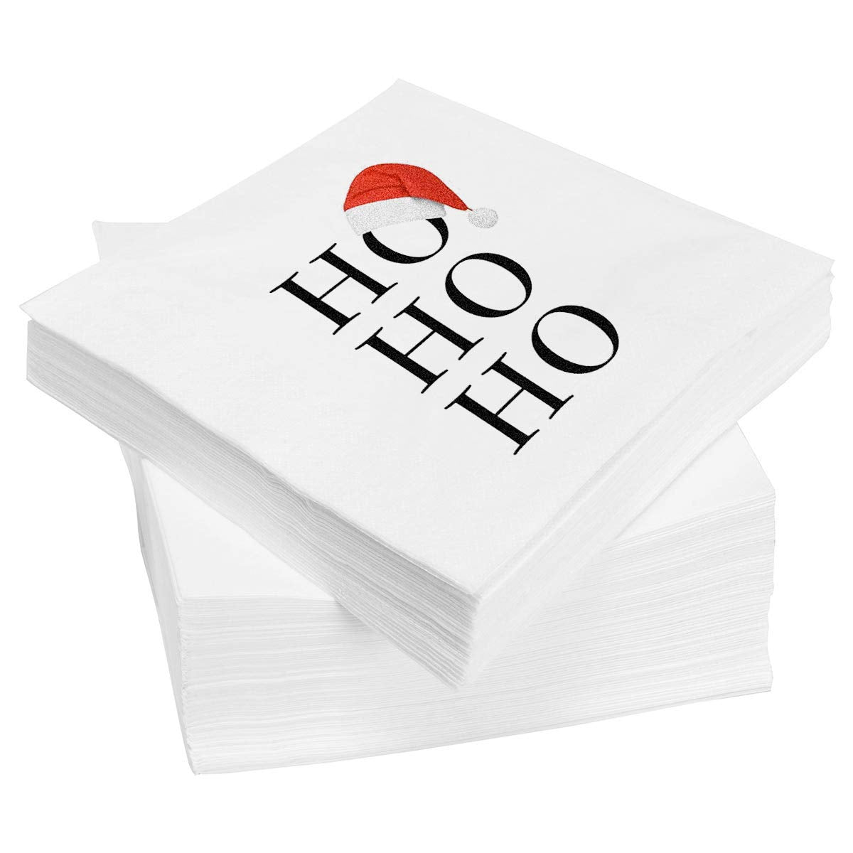 OLYPHAN Santa Napkins Funny Christmas Napkins Paper Cute Fun Holiday Party Napkin 40 Pack, Disposable 6.5 Inches Dinner Parties, Cocktail, Luncheon, Lunch Buffet, Appetizer, Dessert OLYPHAN