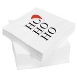 OLYPHAN Santa Napkins Funny Christmas Napkins Paper Cute Fun Holiday Party Napkin 40 Pack, Disposable 6.5 Inches Dinner Parties, Cocktail, Luncheon, Lunch Buffet, Appetizer, Dessert OLYPHAN