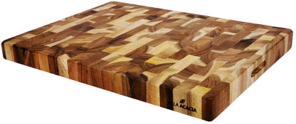 Villa Acacia Extra Large Butcher Block - 24x18 Inch, 2" Thick Wooden Cutting Board - WoodArtSupply