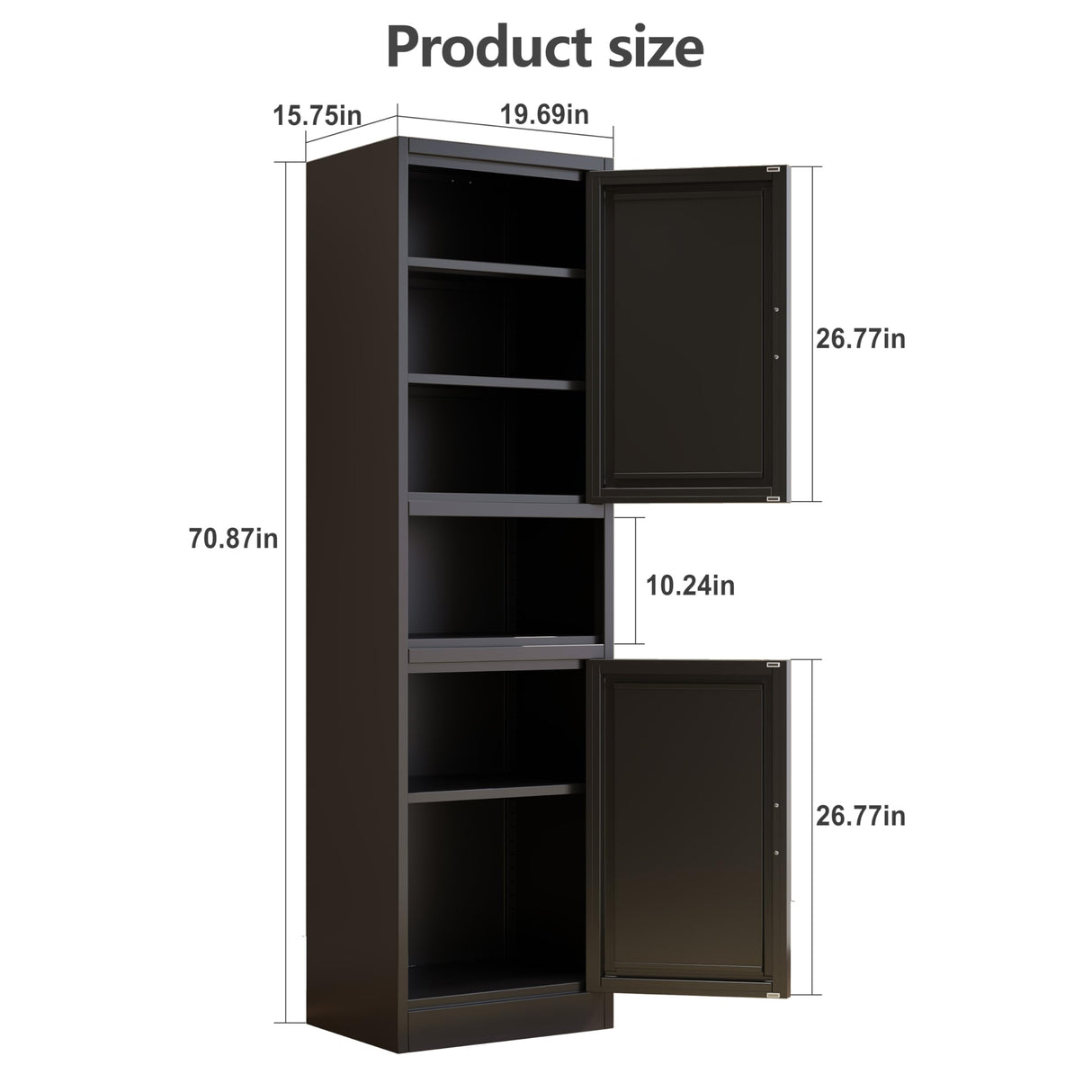 AUEYTVR Metal Tall Bathroom Cabinet, Slim Bathroom Storage Cabinet,71" High,Narrow Cabinet with Doors and Adjustable Shelves for Small Bathroom,Small Spaces AUEYTVR