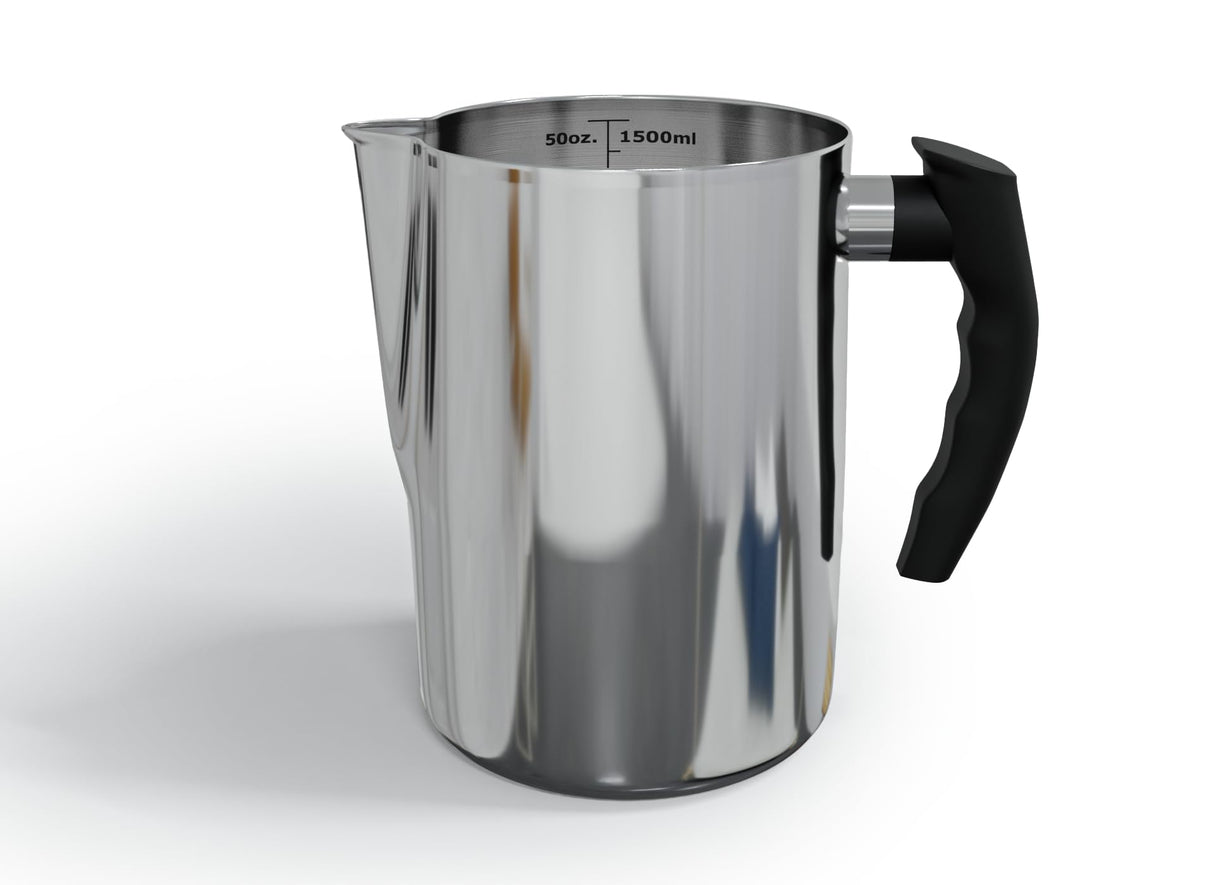 Natikon Candle Making Pouring Pot Stainless Steel Pitcher with Heat-Resistant Handle and Dripless Pouring Spout Design | 1500 ML/50 OZ NATIKON