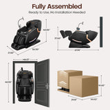 CASINTA 3D Massage Chairs Full Body and Recliner - 53.5 Extend Sl Track Shiatsu Massage Chair - 2 Zero Gravity,11 Massage Techniques,Core Heating & 22 Airbag, Smart Foot Rollers,Ai Voice, Yoga Mode CASINTA