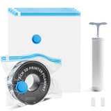 TEQStone Filament Storage Bags Vacuum Kit 4Pcs w/Pump, 15.5x15.5in Large Capacity, 0.4mm Thick, Moisture/Dust Proof, Fit Most 0.25/0.5/1/2KG 3D Printer Filament Spools TEQStone