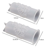 2 Pack Bell Orchid Cylinder Candle Mold - Resin Casting Silicone Mold for Home Decor and 3D Animal Candle Making ESEDAGE