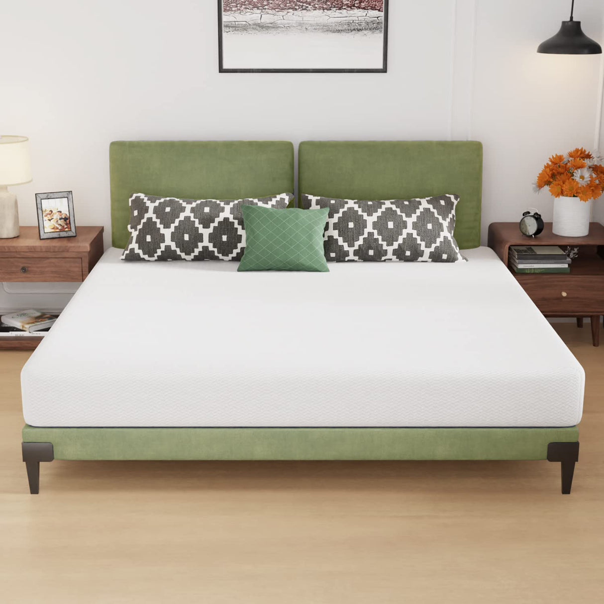 PayLessHere Gel Memory Foam Mattress 8 inch Mattress, CertiPUR-US Certified,Breathable Bed Mattress for Cooler Sleep Supportive & Pressure Relief,Removable Soft Cover,White King，Fiberglass Free PayLessHere