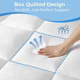 YUGYVOB Queen Mattress Topper -600GSM Extra Thick Cooling & Breathable Mattress Pad with Deep Pocket 8"-21" & Soft Down Alternative Filling, White YUGYVOB