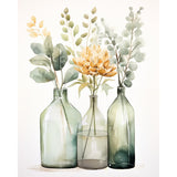 Natuyalo Paint by Numbers Kit for Adults - Flowers in Bottle DIY Adult Paint by Number Kits Acrylic Canvas Painting for Adults Beginners Kids Art Crafts Without Frame, 16x20 Inch Natuyalo