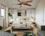 MINKA-AIRE F905L-DK Artemis XL5 62 Inch Ceiling Fan with LED Light and DC Motor in Distressed Koa Finish MINKA-AIRE